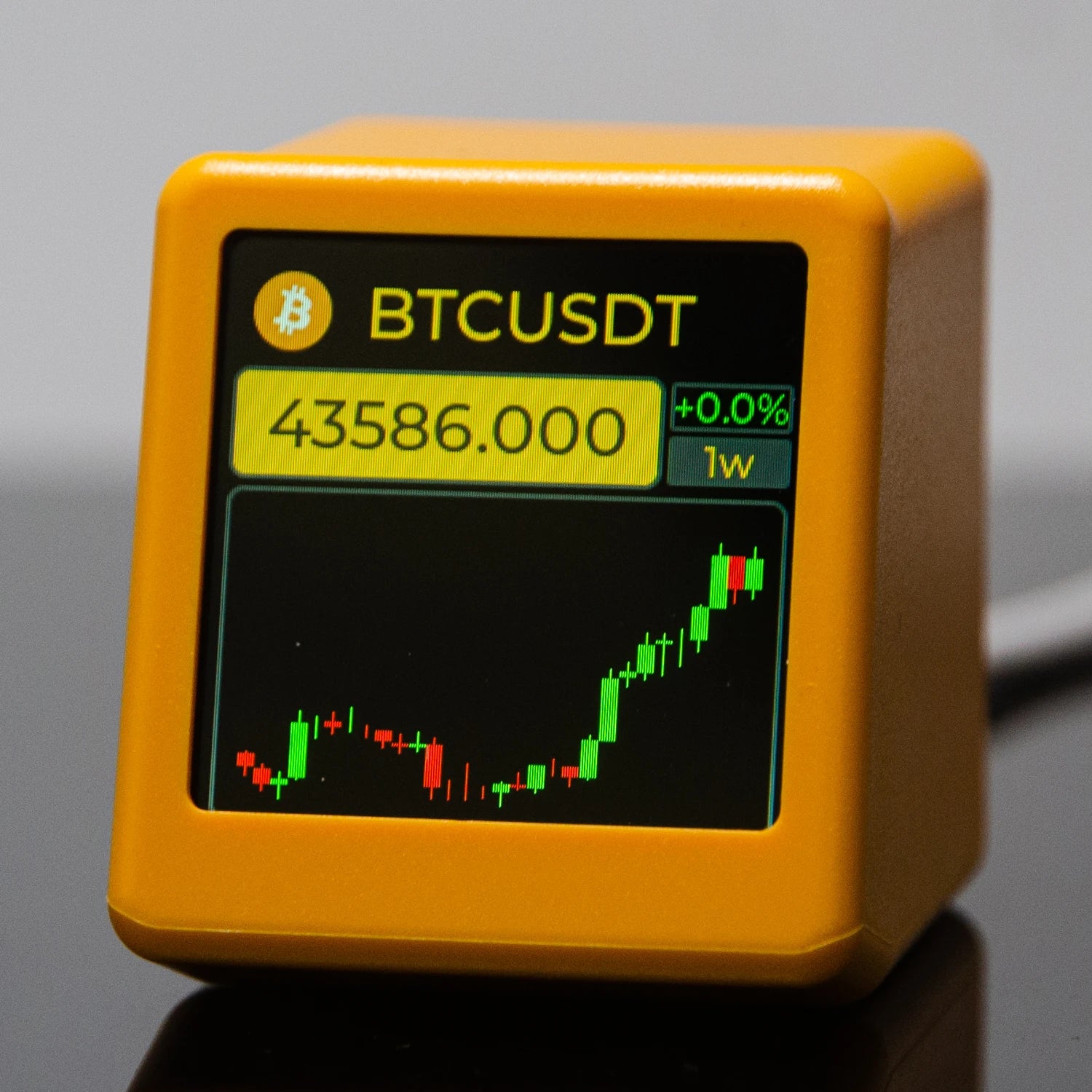 BitCoin Stock Price Display Tracker Ticker Cryptocurrency in Real Time On Desktop Gadget BTC ETH DOGE Weather Clock