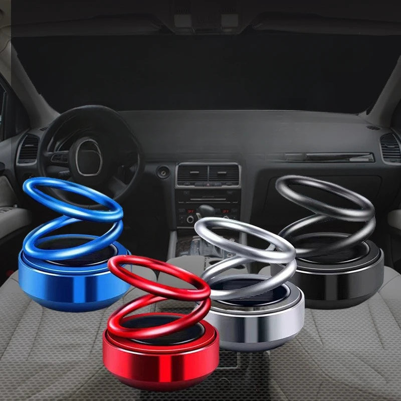 Solar Car Air Freshener Car Aromatherapy 360 Degree Rotation Perfume Fragrance Auto Flavoring Car Interior Decor Accessories