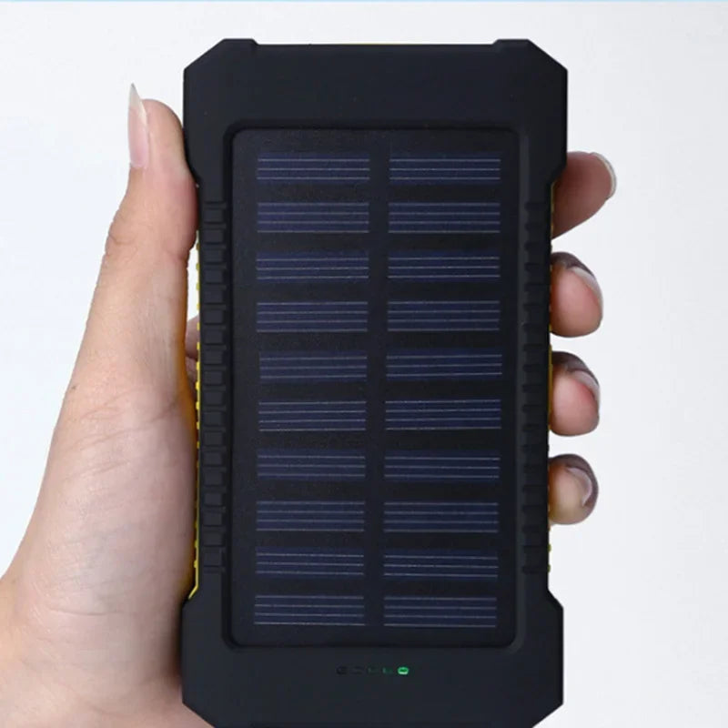 Waterproof Outdoor Solar Power Bank Dual USB Travel Portable Solar Phone Charger Solar Powerbank