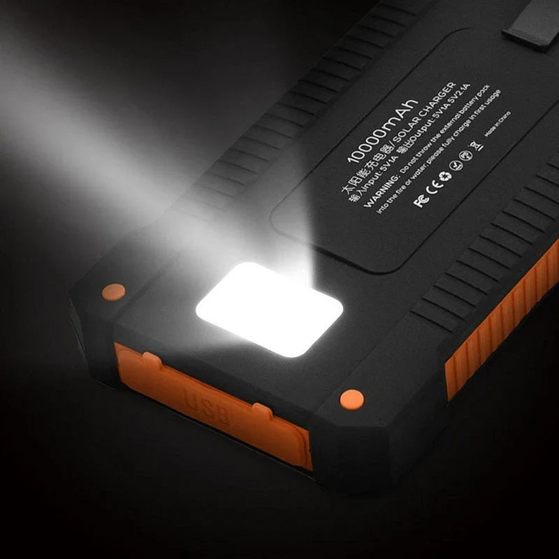 Waterproof Outdoor Solar Power Bank Dual USB Travel Portable Solar Phone Charger Solar Powerbank