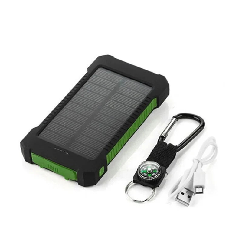 Waterproof Outdoor Solar Power Bank Dual USB Travel Portable Solar Phone Charger Solar Powerbank