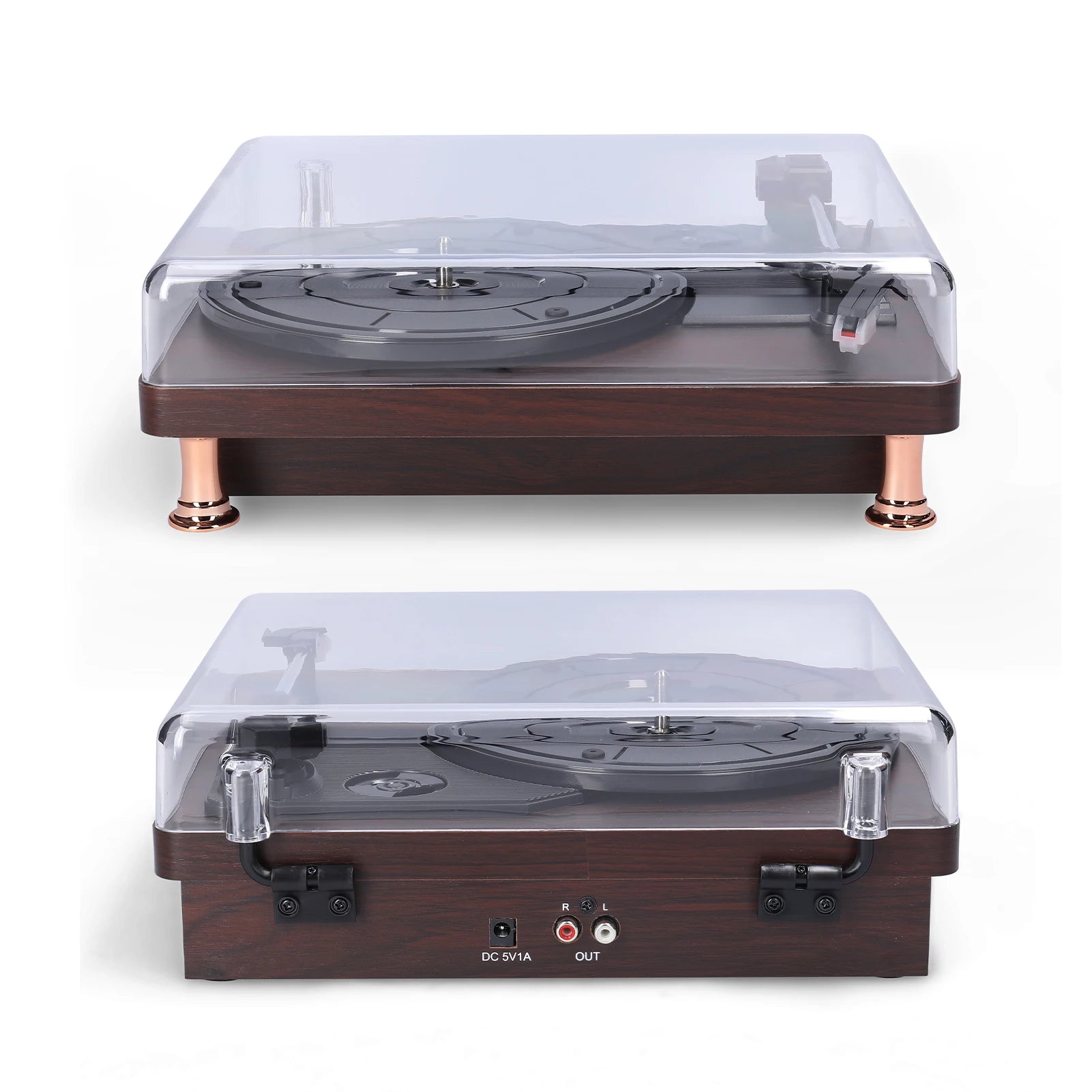 Record Player Retro Vinyl Record Player Record Player with Dustproof Cover Classic Nostalgic Style Record Player EU/US Plug