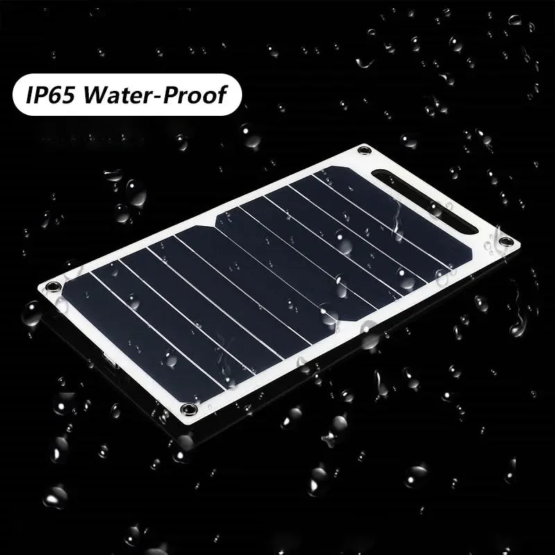 Solar Panel With USB Waterproof Outdoor Hiking And Camping Portable Battery Mobile Phone Charging Bank Charging Panel 6.8V