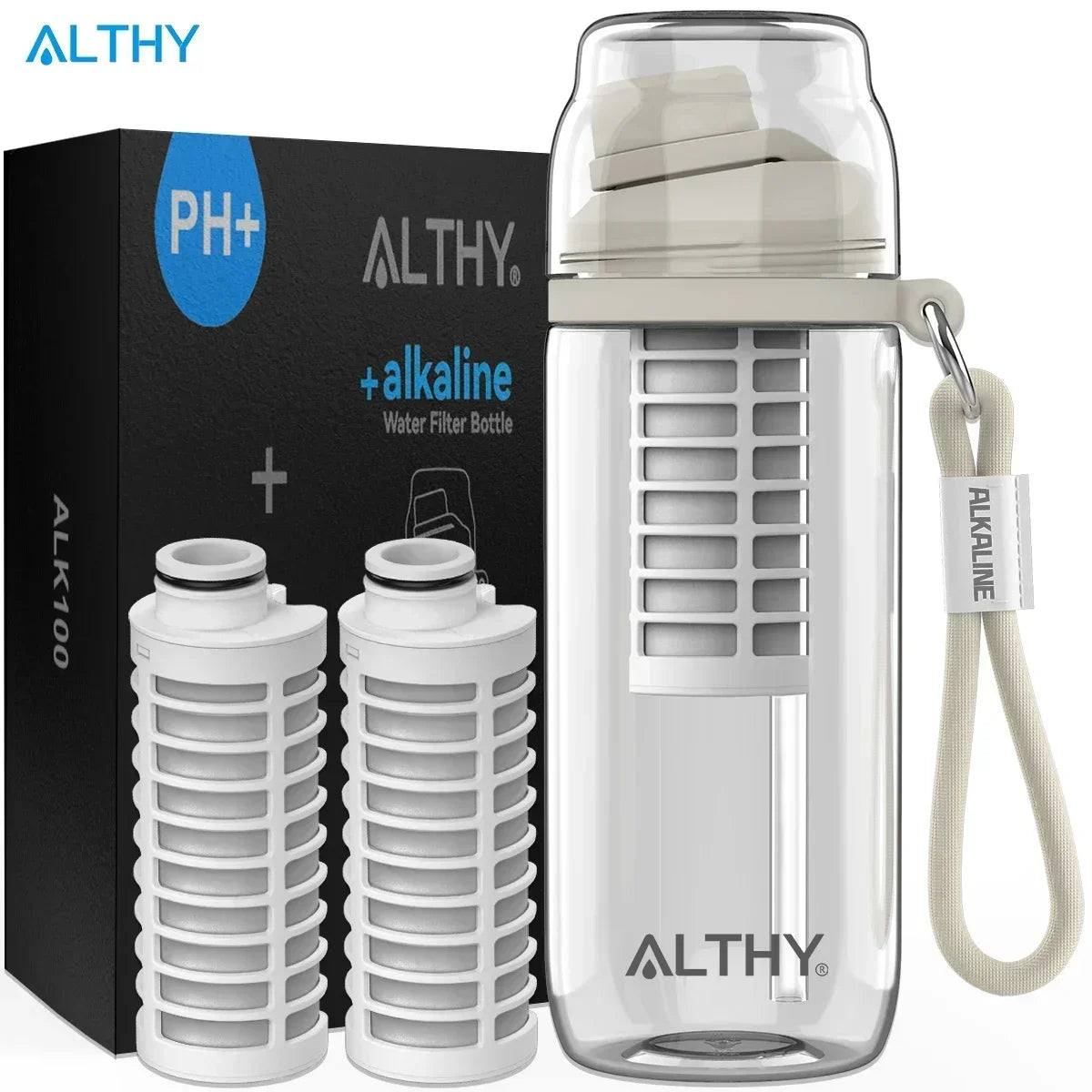 ALTHY Alkaline Water Filter Bottle,