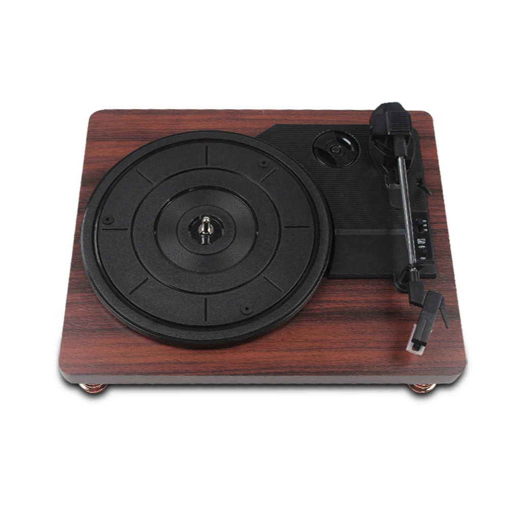 Record Player Retro Vinyl Record Player Record Player with Dustproof Cover Classic Nostalgic Style Record Player EU/US Plug
