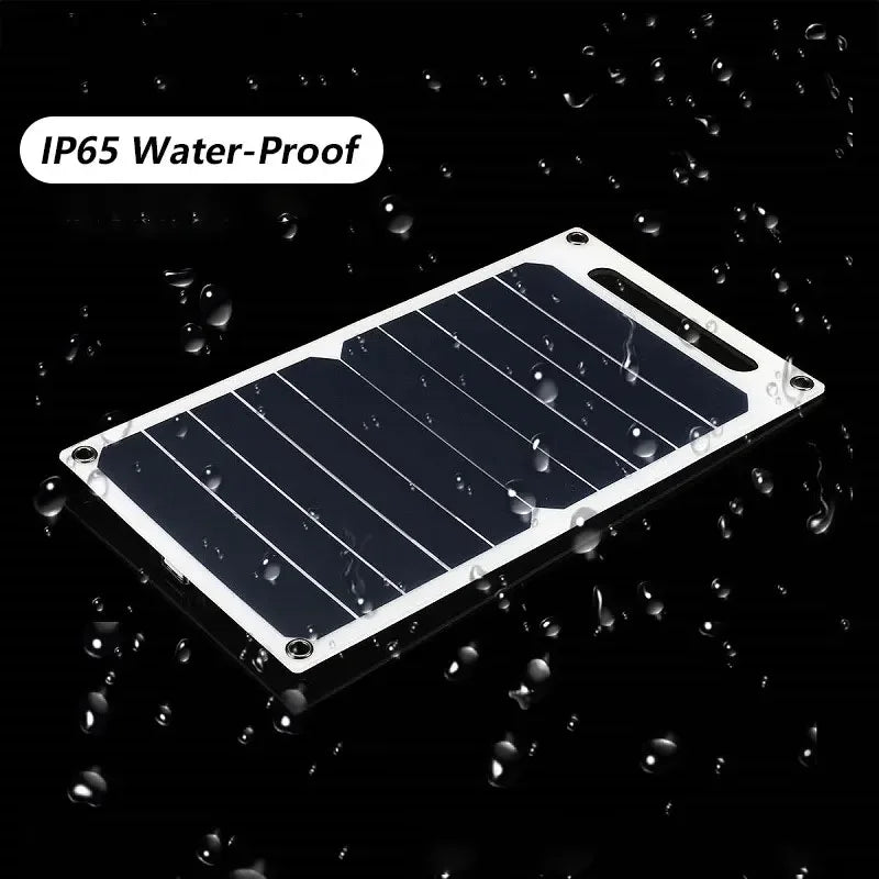 Solar Panel With USB Waterproof Outdoor Hiking And Camping Portable Battery Mobile Phone Charging Bank Charging Panel 6.8V