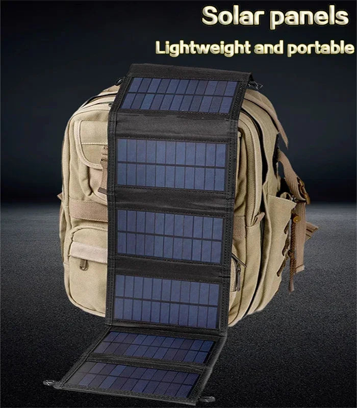 1000W Foldable Solar Panel USB Type C Mobile Phone Charging Outdoor PC Hiking Camping Portable Battery Bank Charging Christmas