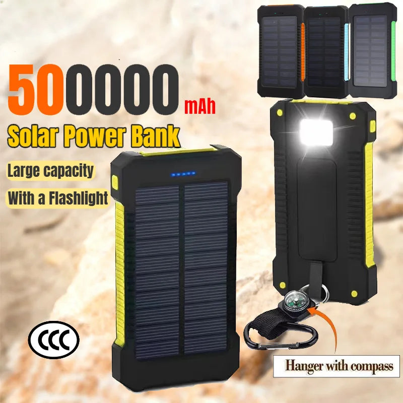 Waterproof Outdoor Solar Power Bank Dual USB Travel Portable Solar Phone Charger Solar Powerbank