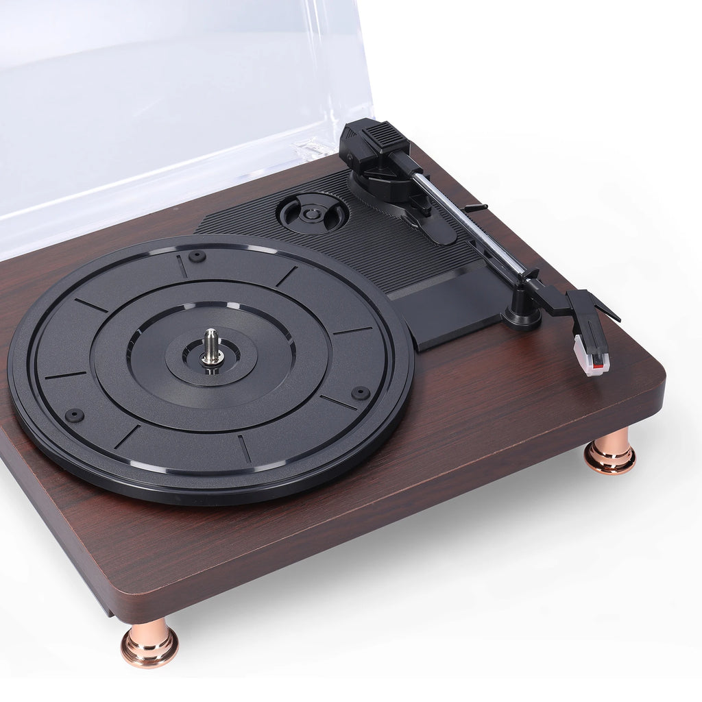 Record Player Retro Vinyl Record Player Record Player with Dustproof Cover Classic Nostalgic Style Record Player EU/US Plug