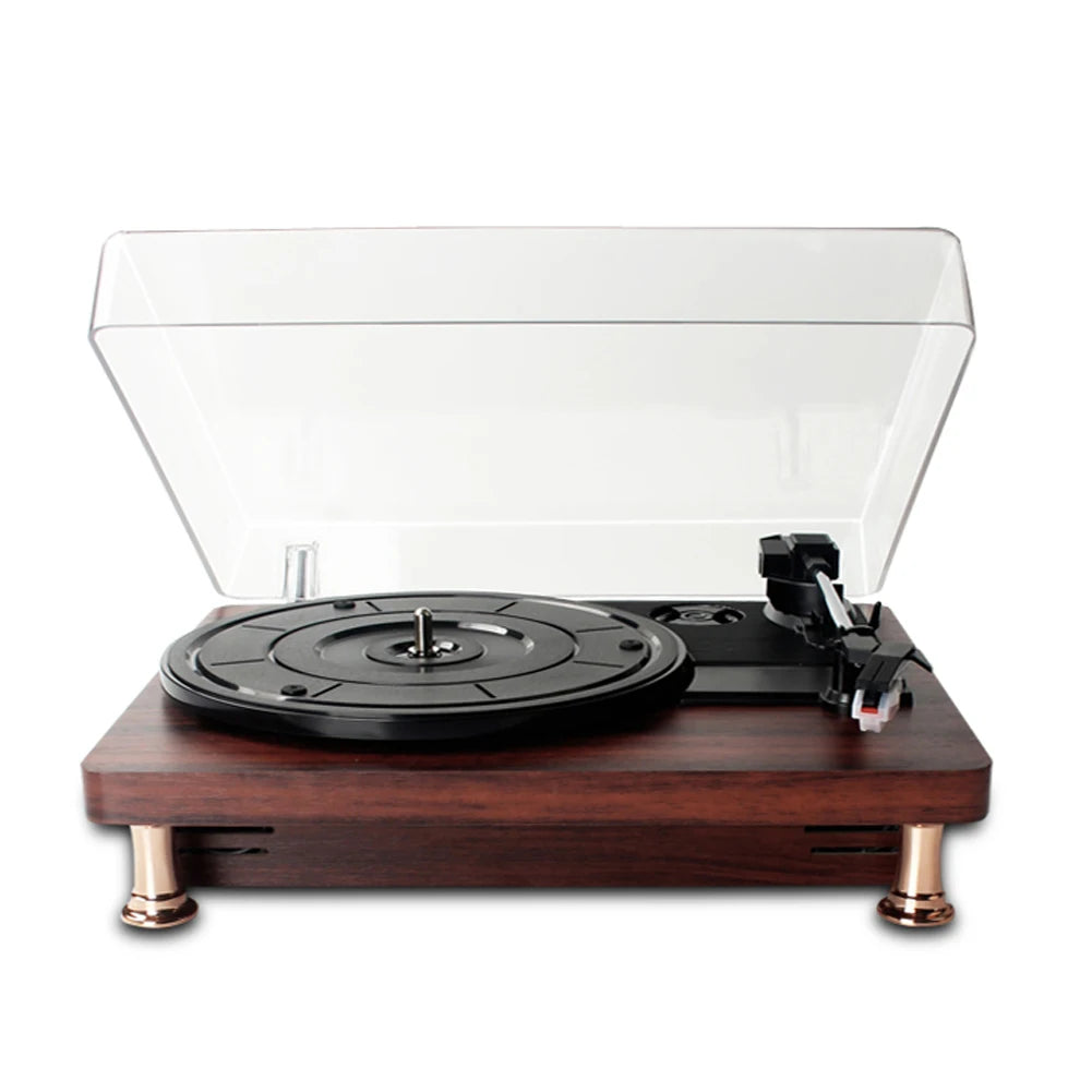 Record Player Retro Vinyl Record Player Record Player with Dustproof Cover Classic Nostalgic Style Record Player EU/US Plug
