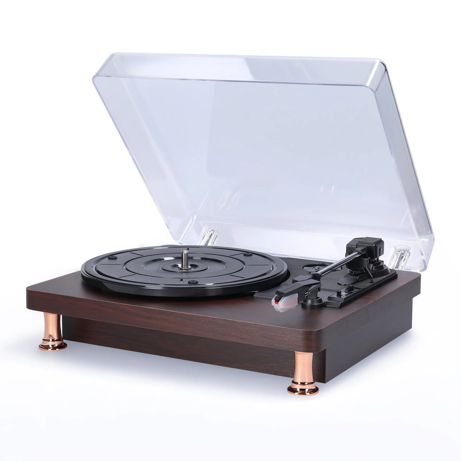 Record Player Retro Vinyl Record Player Record Player with Dustproof Cover Classic Nostalgic Style Record Player EU/US Plug